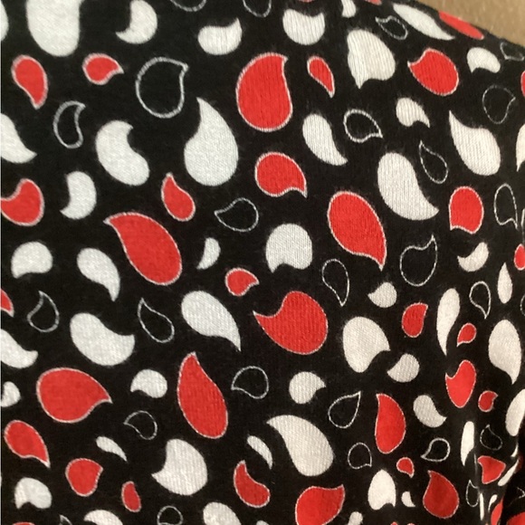 MICHAEL KORN LONG CARDIGAN Red,black & White - Picture 13 of 13